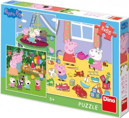 DINO Puzzle Peppa Pig na przdninch 3x55 dlk 18x18cm skldaka v krabici