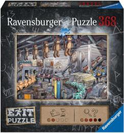 RAVENSBURGER Hra puzzle nikov Tovrna na hraky 368 dlk 70x50cm skldaka 2v1