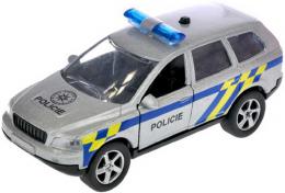 Auto kovové policie 11cm zpìtný nátah CZ na baterie mluví èesky Svìtlo Zvuk