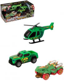 Teamsterz lov dinosaur set 2 auta s vrtulnkem na baterie Svtlo Zvuk plast
