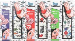Tetování kluèièí pirátské 75 tetovaèek pro dìti 3 druhy