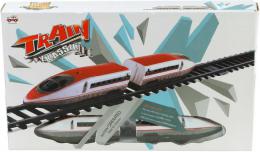 Vlak Rychlovlak plastový na baterie 2 vagóny set s pøíslušenstvím v krabici kruhová t