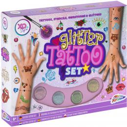 GRAFIX Tetovaèky dìtské holèièí se tøpytkami set na výrobu tetování v krabici