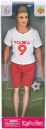 Panenka Defa Lucy panák fotbalista 30cm v dresu Polsko set hráè s míèem v krabièce