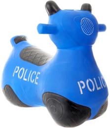 Hopsadlo gumové Motorka policejní modré set baby skákadlo s pumpièkou