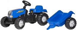 ROLLY TOYS Traktor dìtský šlapací Rolly Kids modrý set s vleèkou 130x42x39cm