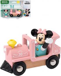 BRIO DEVO Set vlek lokomotiva + postavika Myka Minnie Mouse