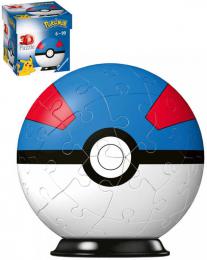 RAVENSBURGER Puzzleball 3D Pokeball skládaèka 54 dílkù Pokémon