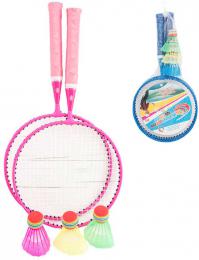 Hra Badminton dtsk sada 2 plky + 3 koky kov 2 barvy v sce