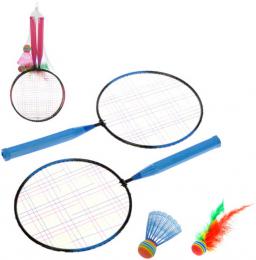Badminton dìtský set 2 rakety 44cm + 2 košíèky 2 barvy v sí�ce