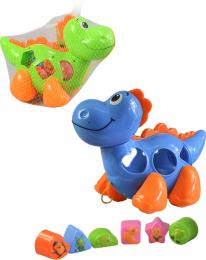 Dinosaurus baby vkldac set s 6 kostkami zvtka 2 barvy plast