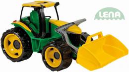 LENA Traktor plastov se lc zeleno - lut 62 cm na psek