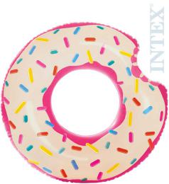INTEX Kruh plavací donut rùžový 107cm nafukovací dìtské kolo do vody 56265