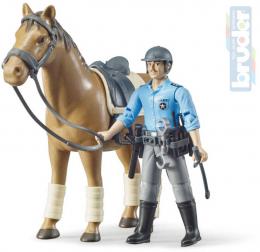 BRUDER 62507 Figurka policista herní set s konìm a doplòky