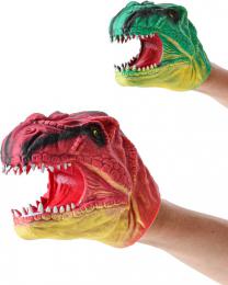 Dinosaurus maòásek hlava 14cm na ruku 2 barvy plast