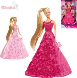 SIMBA Panenka Steffi Gala Princess 29cm set rùžové šaty s doplòky 2 druhy