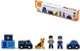 DØEVO Policejní sada 7 dílkù figurky a doplòky k vláèkodráze
