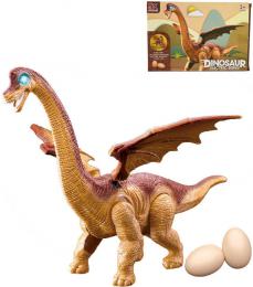 MAC TOYS Dinosaurus chodc 45cm klade vejce na baterie Svtlo Zvuk