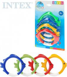 INTEX Kroužky barevné rybièka do vody na potápìní set 4ks na kartì 55507
