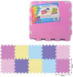 Baby puzzle soft pìnové barevné set 10ks mìkké bloky 32x32cm na zem