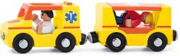 WOODY DEVO Auto ambulance sanitka s vagonkem a 4 figurkami doplnk k vlkodrze
