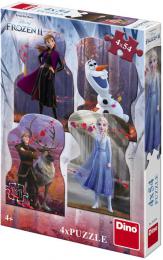 DINO Puzzle Frozen 2 - Hlavní postavy 4x54 dílkù 13x19cm skládaèka v krabici