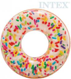 INTEX Kruh plavací donut barevný 114cm nafukovací dìtské kolo do vody 56263