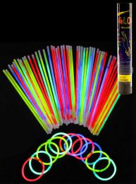 Party tyèinky barevné svítící ve tmì 25cm set 50ks svìtelná dekorace