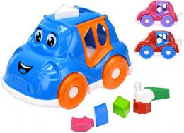 Baby autíèko set s vkládacími tvary rùzné barvy pro miminko plast