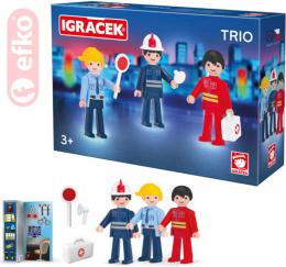 EFKO IGREK TRIO Zachraujeme set 3 figurky s doplky v krabice STAVEBNICE