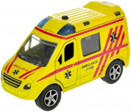 Auto ambulance sanitka zpìtný chod CZ na baterie mluví èesky Svìtlo Zvuk kov