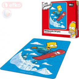 EFKO Puzzle The Simpsons Bart na snowboardu skládaèka 15x21cm 54 dílkù v krabici