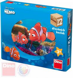 DINO DØEVO Kostky obrázkové Hledá se Nemo set 12ks kubus *DØEVÌNÉ HRAÈKY*