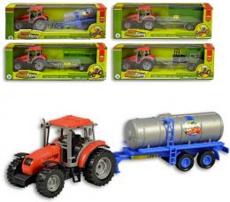Traktor farmsk 33cm set s pvsem 4 druhy v krabice plast