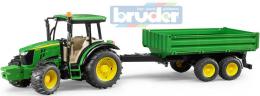 BRUDER 02108 (2108) Traktor John Deere 5115M set s valnkem model 1:16 plast