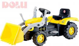 DOLU Traktor dìtský šlapací s rypadlem žlutý plast