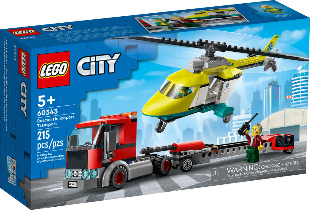 LEGO CITY Pøeprava záchranáøského vrtulníku 60343 STAVEBNICE - zvìtšit obrázek