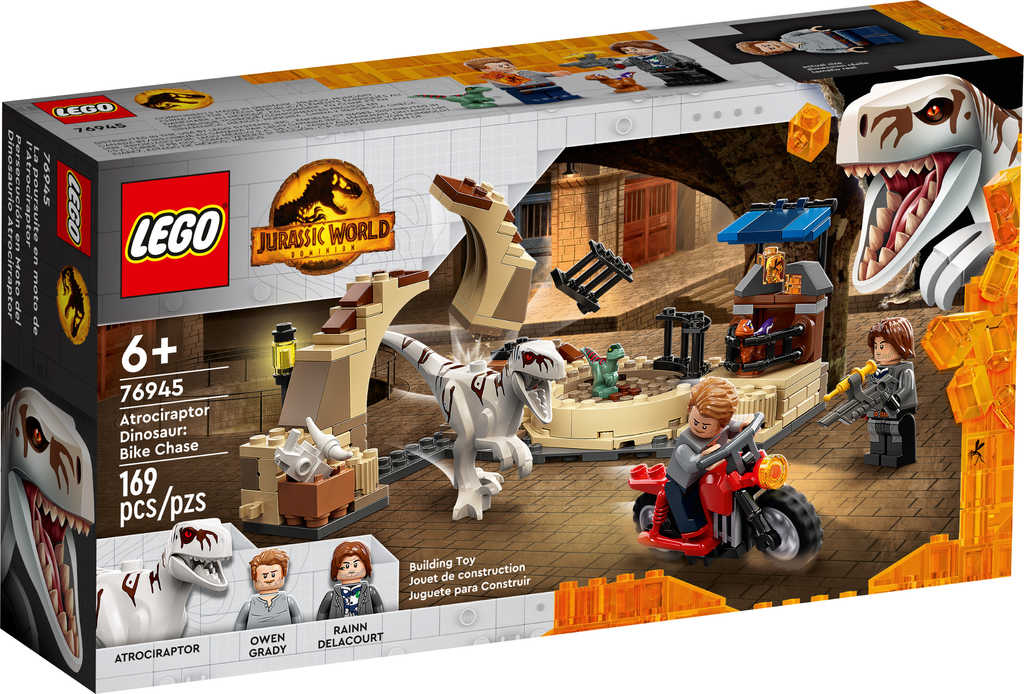 LEGO JURASSIC WORLD Atrociraptor: honièka na motorce 76945 STAVEBNICE - zvìtšit obrázek