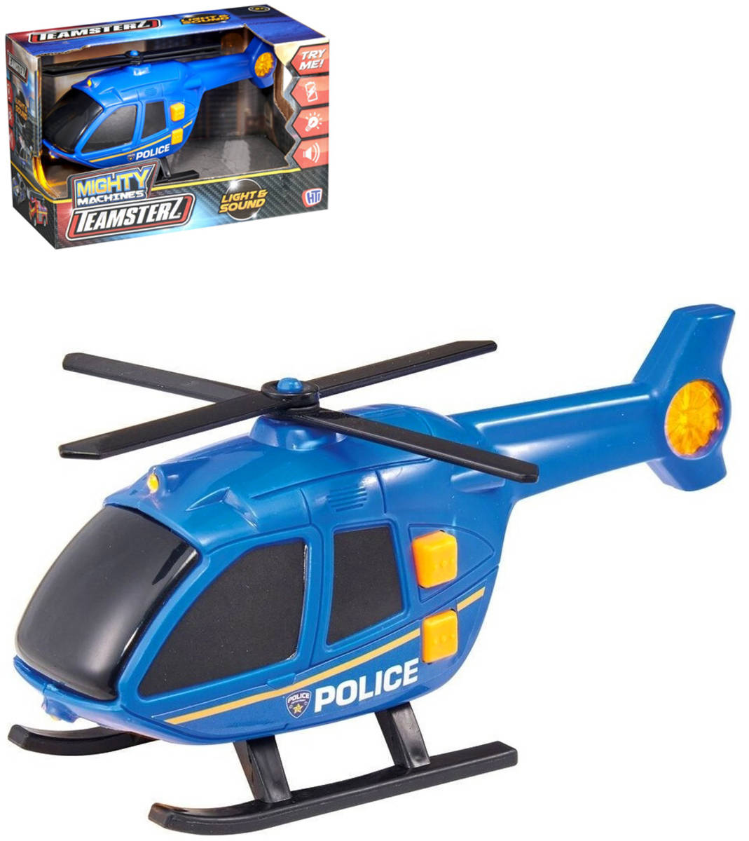 Teamsterz helikoptéra modrá na baterie vrtulník Policie plast Svìtlo Zvuk - zvìtšit obrázek