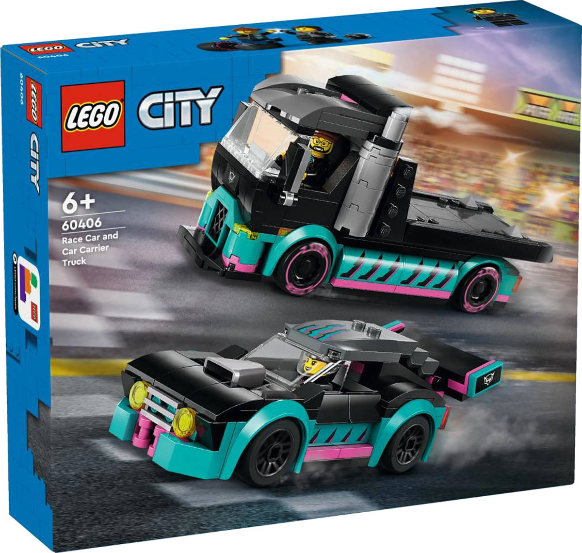 LEGO CITY Auto kamión se závodním autem 60406 STAVEBNICE - zvìtšit obrázek