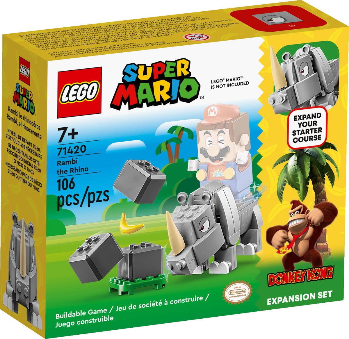 LEGO SUPER MARIO Nosorožec Rambi (rozšíøení) 71420 STAVEBNICE - zvìtšit obrázek