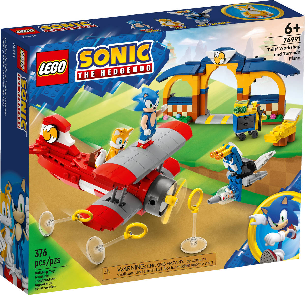 LEGO SONIC THE HEDGEHOG Tailsova dílna a letadlo Tornádo 76991 STAVEBNICE - zvìtšit obrázek