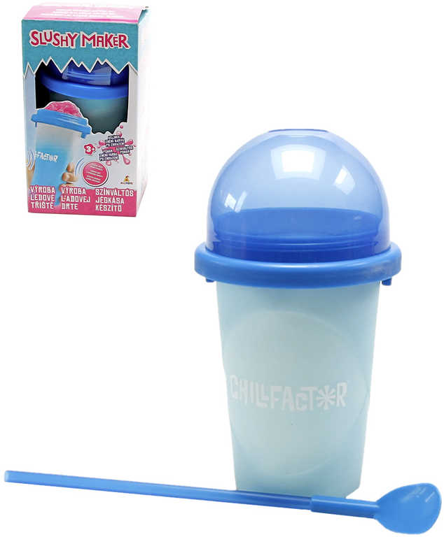 Chillfactor Slushy Maker výroba ledové tøíštì dìtský shaker Modrý mìní barvu plast - zvìtšit obrázek