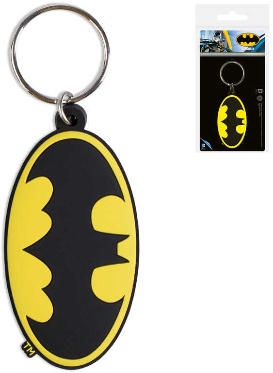 Klíèenka Batman logo 6cm pøívìsek na klíèe gumový - zvìtšit obrázek
