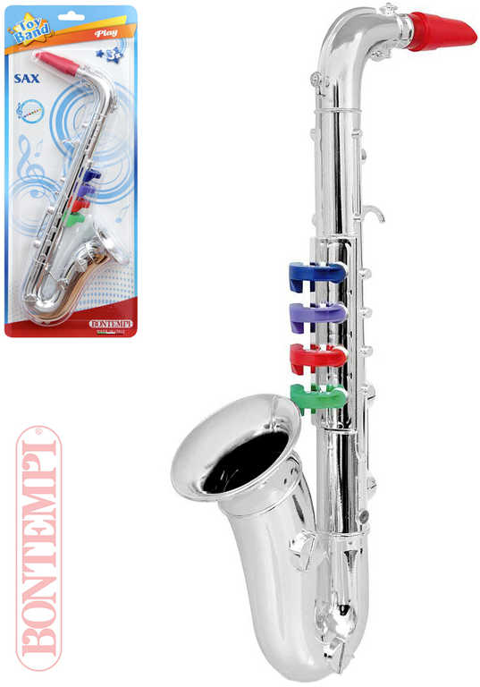 BONTEMPI Saxofon dìtský støíbrný 4 klapek plast *HUDEBNÍ NÁSTROJE* - zvìtšit obrázek