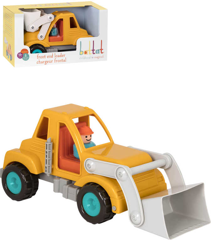 B-TOYS Baby autíèko nakladaè buldozer Vroom set s figurkou øidièe - zvìtšit obrázek