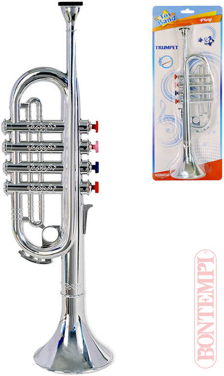 BONTEMPI Trumpeta dìtská støíbrná 4 klapky plast *HUDEBNÍ NÁSTROJE* - zvìtšit obrázek