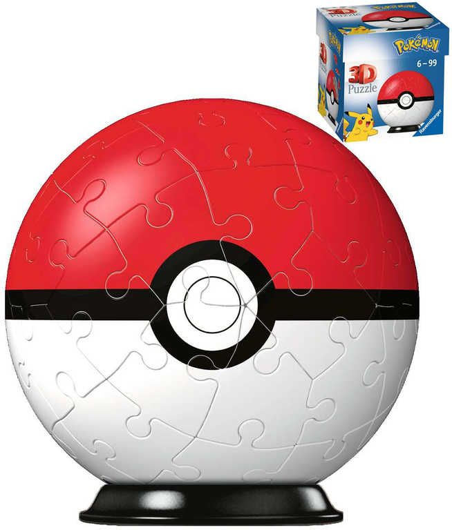 RAVENSBURGER Puzzleball 3D Pokéball skládaèka 54 dílkù Pokémon - zvìtšit obrázek