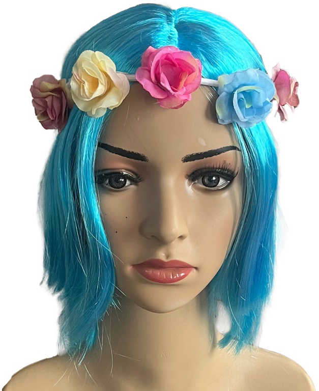 KARNEVAL paruka dìtská Lollipopz Anet modrá umìlé vlasy - zvìtšit obrázek