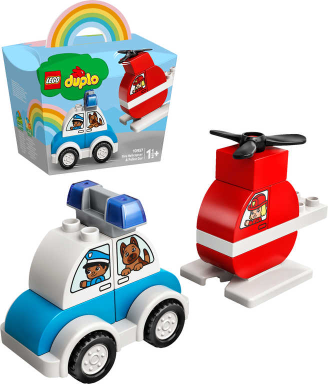 LEGO DUPLO Hasièský vrtulník a policejní auto 10957 STAVEBNICE - zvìtšit obrázek